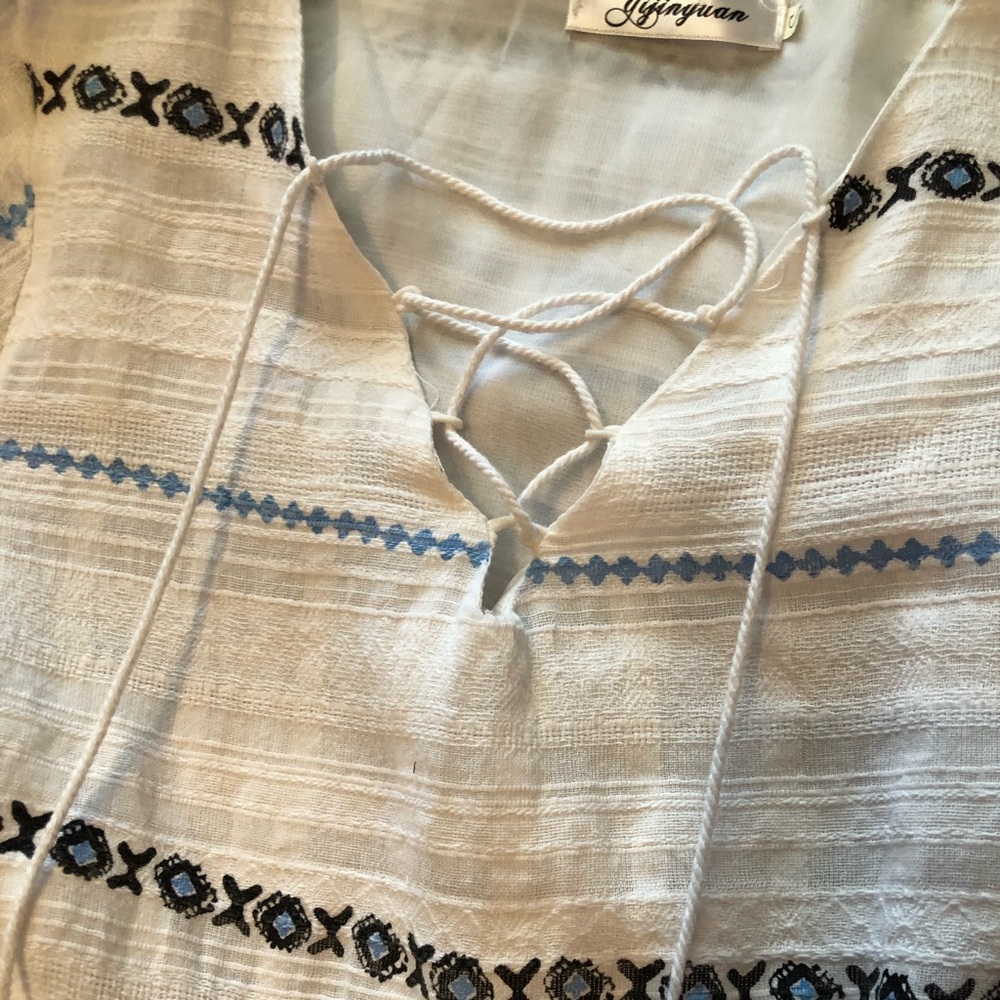 Patterned Tassel String Tunic - Picture 4 of 4